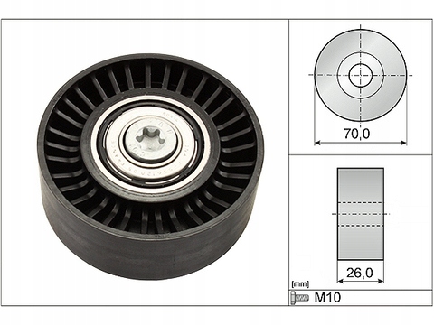 фото №2, Schaeffler ina 532 0505 10 ролик направляющая / направляющая, ремень клиновой зубчатый