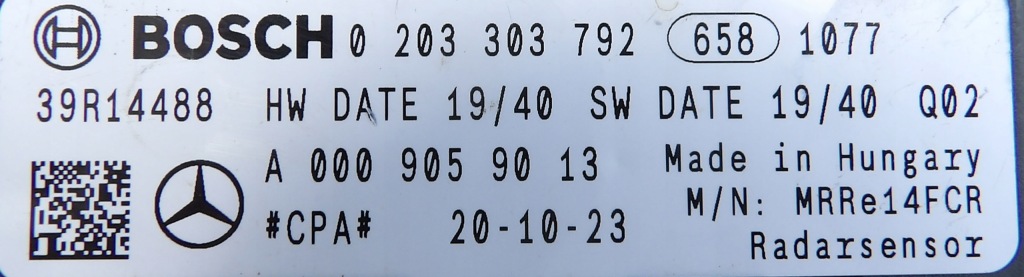 фото №4, Mercedes w205 w253 distronic радар a0009059013