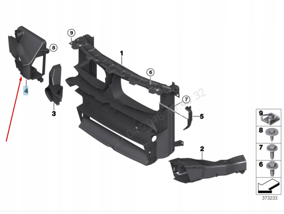 Bmw x5 f85 радіатор права m канал повітря 51748056320 8056320 2015 Ціна