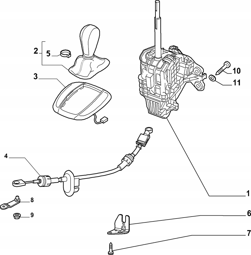 фото №12, Fiat croma ii автоматическая коробка передач домкрат переключения передач выборщик 55195307 2.4 jtd