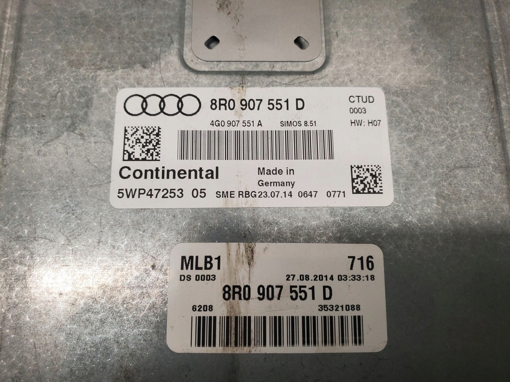 фото №8, Audi q5 sq5 8r0907551d блоки управління двигуна