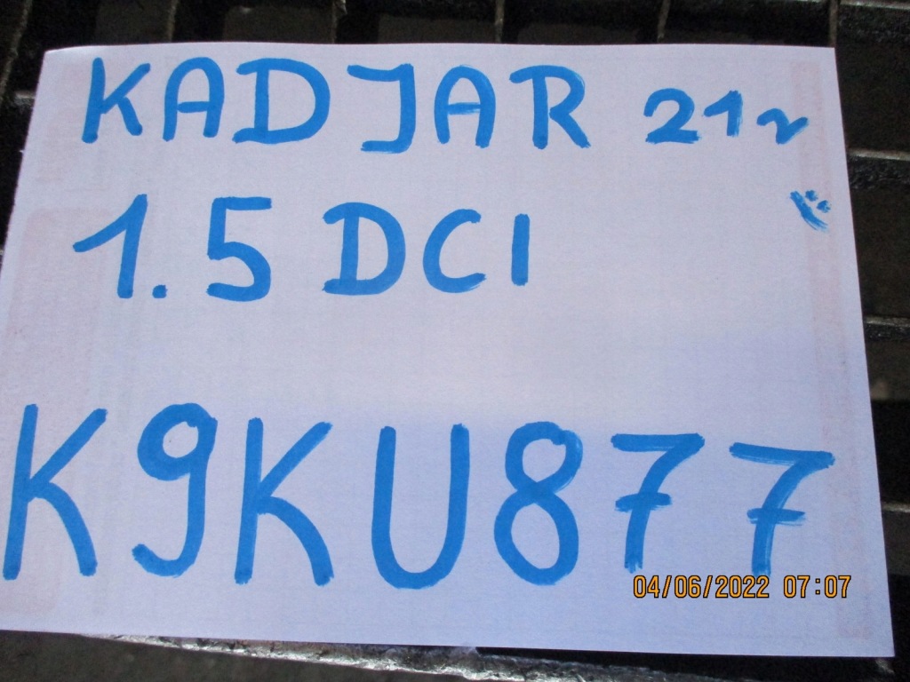 фото №5, Двигатель двигатель renault kadjar 1,5dci k9ku877