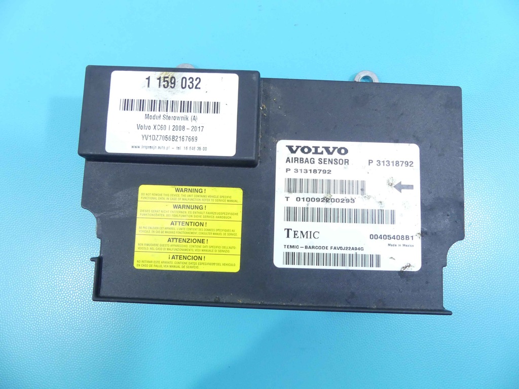 фото №1, Блок управления модуль подушка безопасности volvo xc60 i 10r