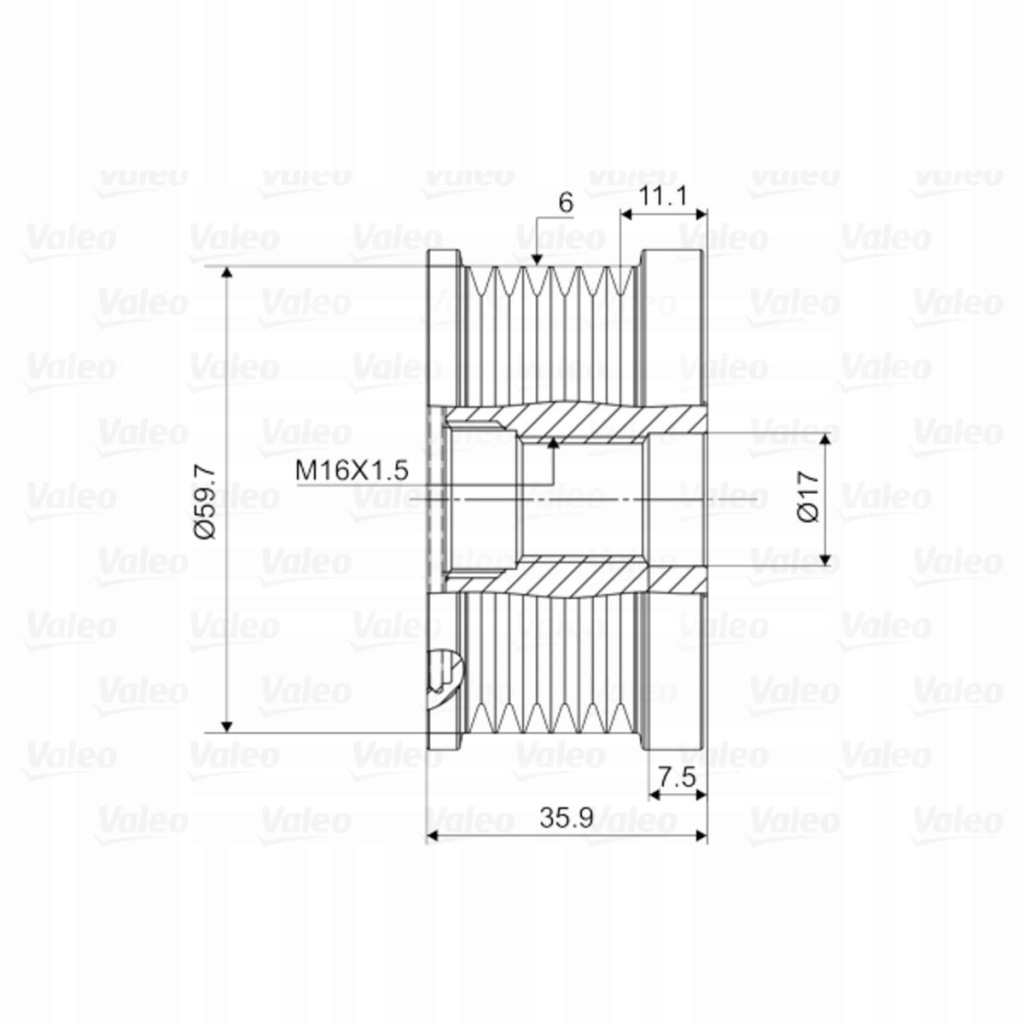 Шкив генератора hyundai Оригинал