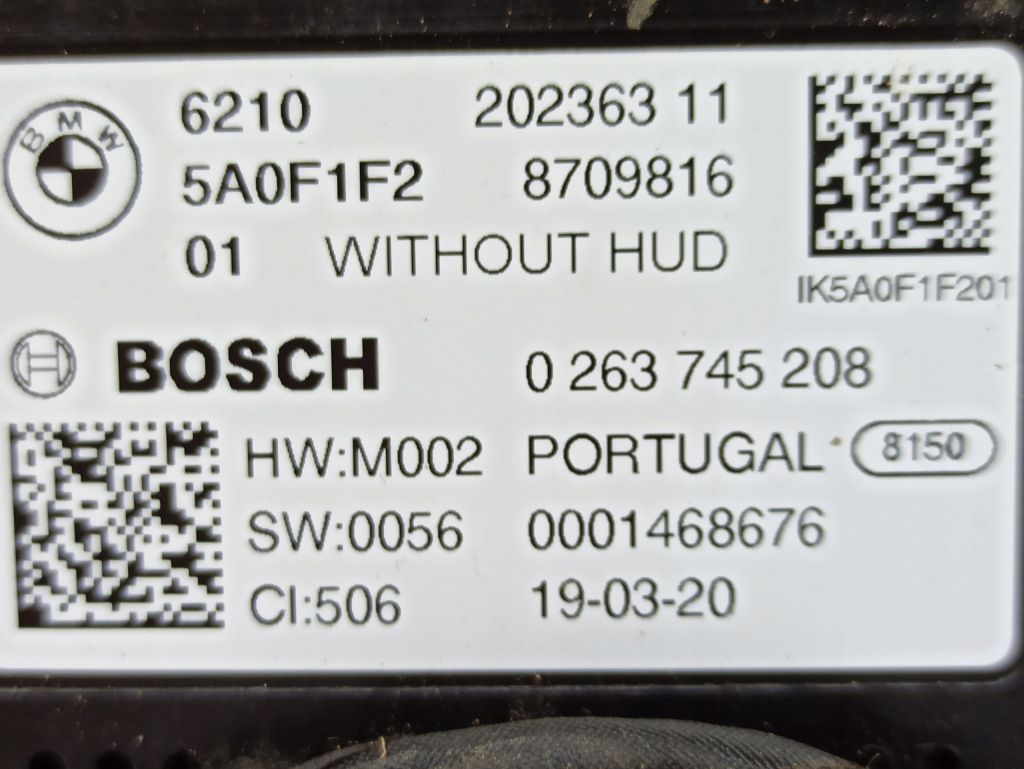 Bmw 2 f44 лічильник приладова панель віртуальний 8709816 Зі Шроту