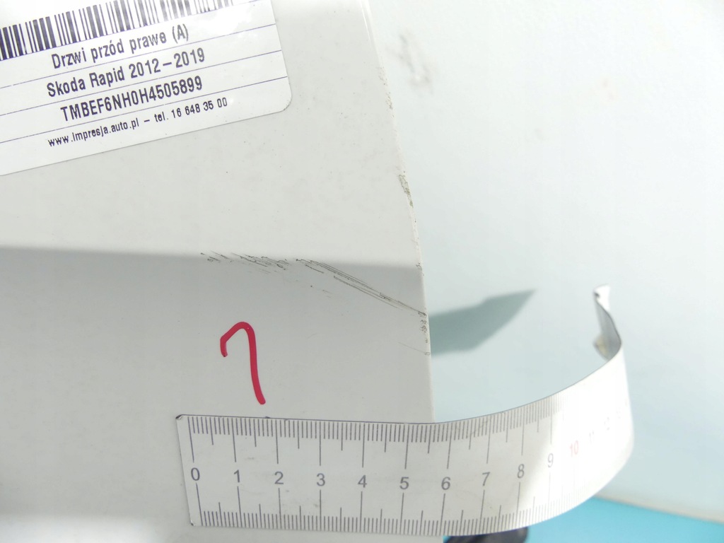 фото №3, Двері перед праве skoda rapid 16r білий lf9e