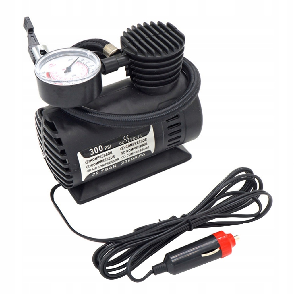 фото №11, Nowa przenośna mini 300ssi 12 v inflator inflator насос mini electric gy