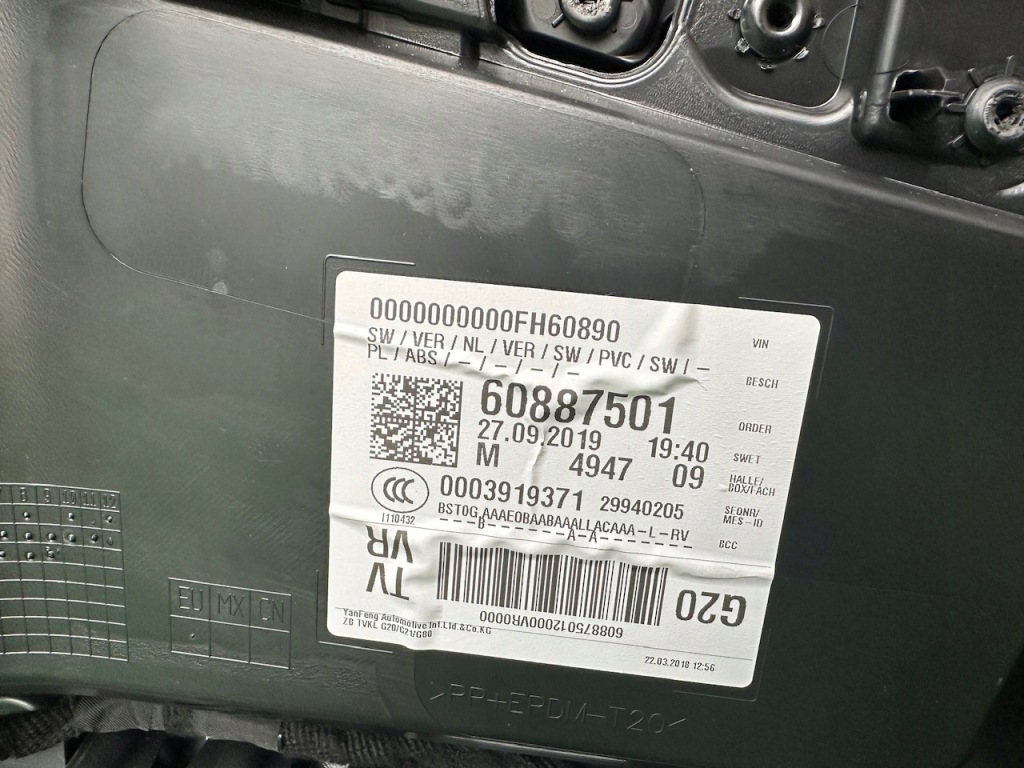 фото №6, Обивка обивка обшивка дверь bmw 3 g20 g21 niebieska нитка