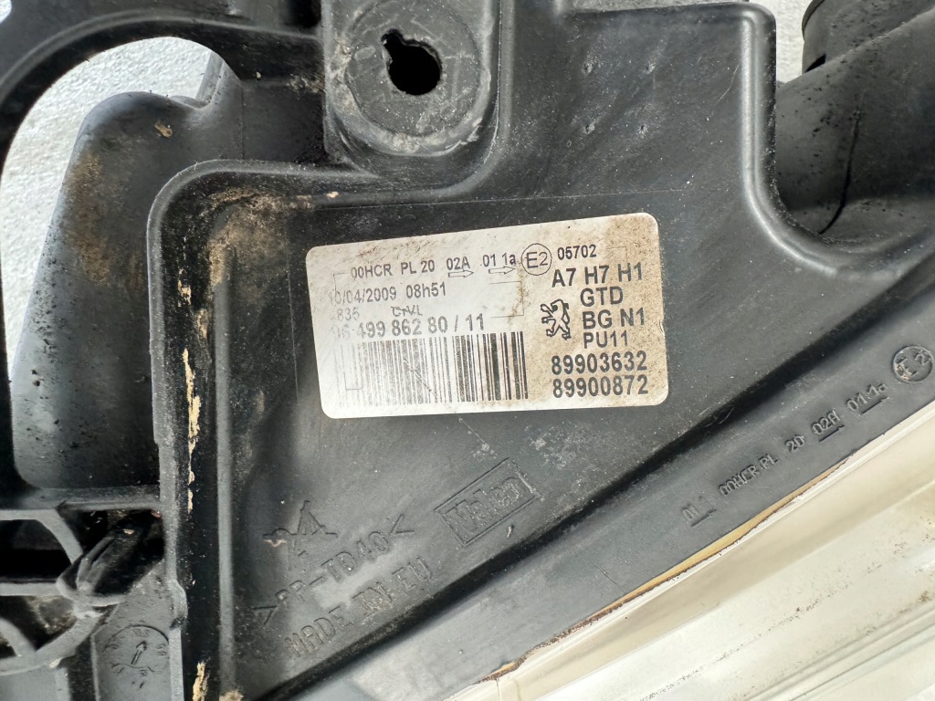 фото №5, Peugeot 207 левая лампа передняя