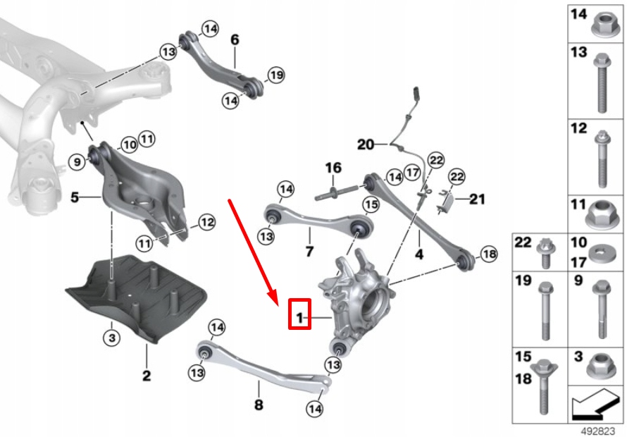 фото №1, Bmw z4 g29 rear правий wheel carrier 33306878626 6878626