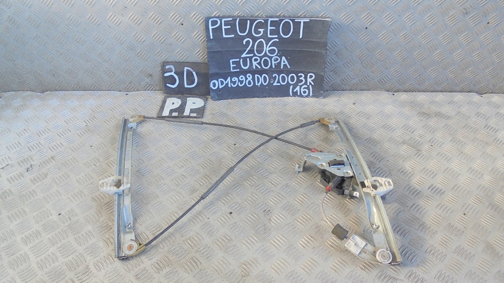 фото №8, Механизм стекло правый перед peugeot 206