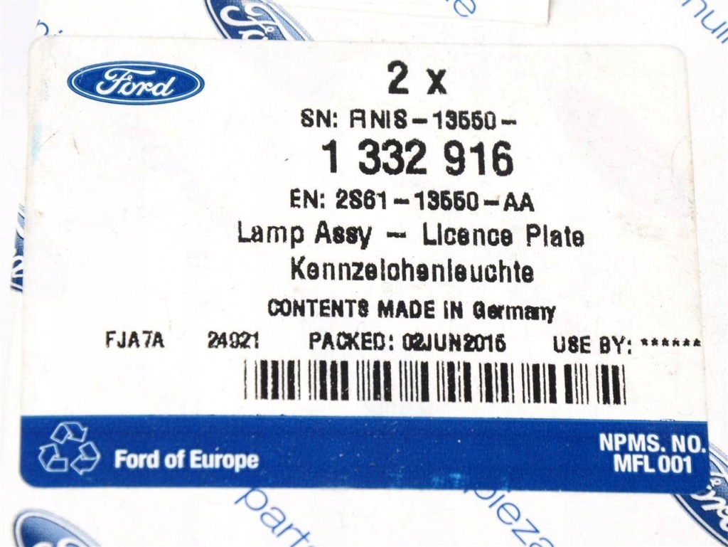 фото №8, Лампа номерного знака регистрационный ford fusion fiesta