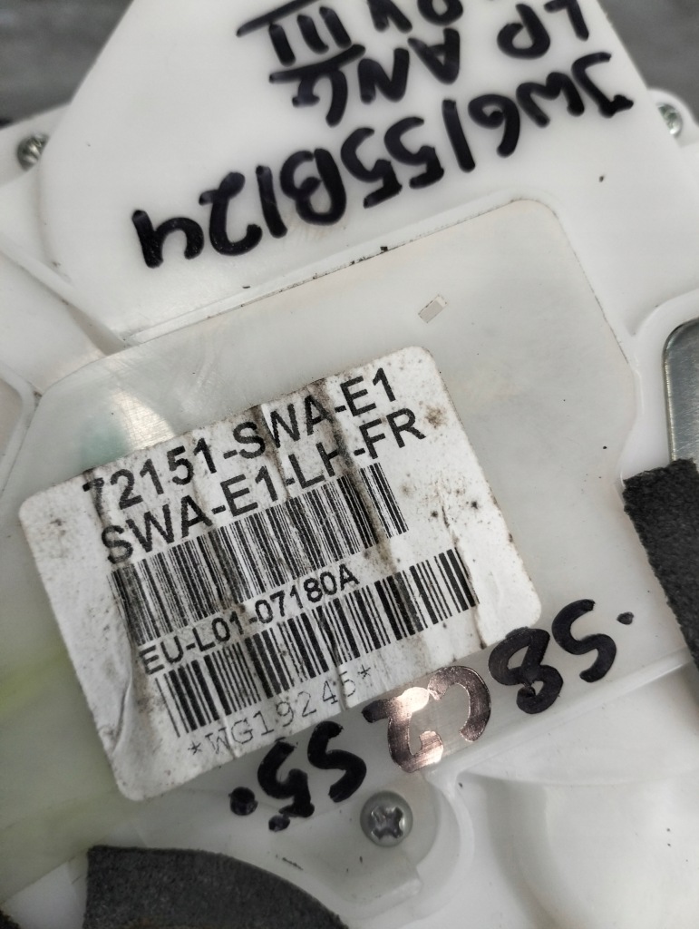 фото №5, Замок двері + ручка лівий перед honda crv iii 07r ang 72151-swa-e1