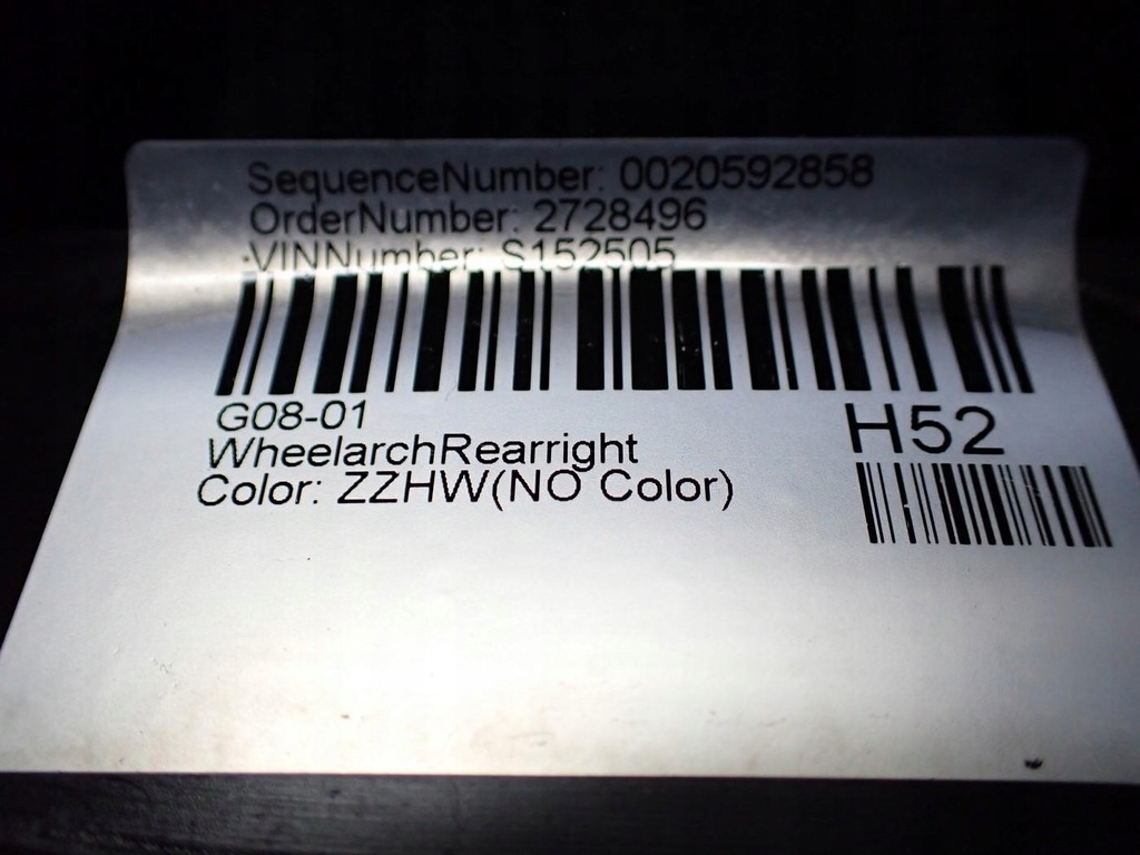 фото №7, Молдинг боковая накладка крыла 2728496 0020592858 bmw x3 g08 ix3 21r