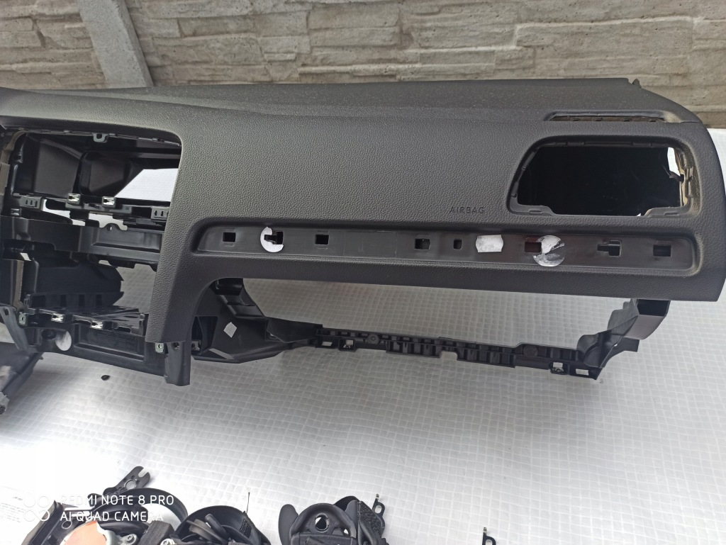 фото №3, Консоль панель приладів панель приладів vwgolf vii подушка безпеки ремені коліно