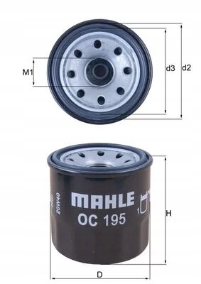 Oc195/mah фільтр оливи mazdasubaru mahle Ціна