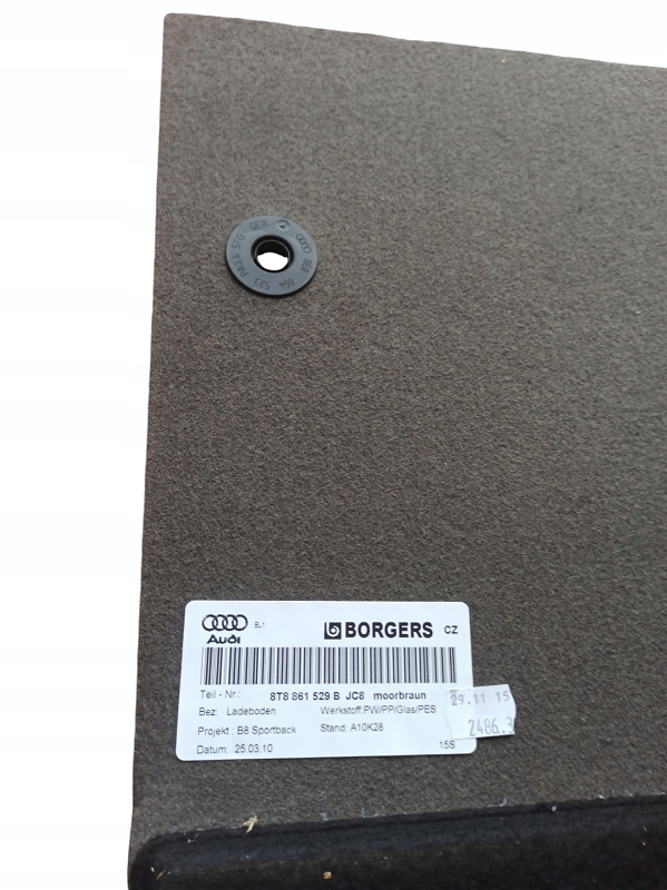 фото №6, Audi a5 підлога обшивка килимок багажника 8t8861529b коричневий moorbraun 2016r