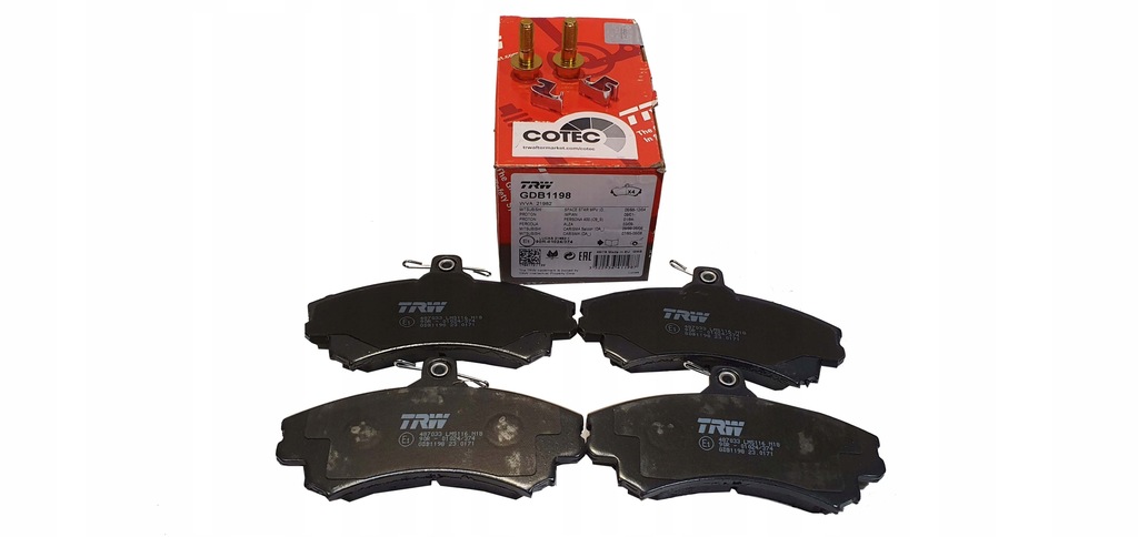 фото №1, Trw гальмівні колодки гальмівні mitsubishi carisma spacestar