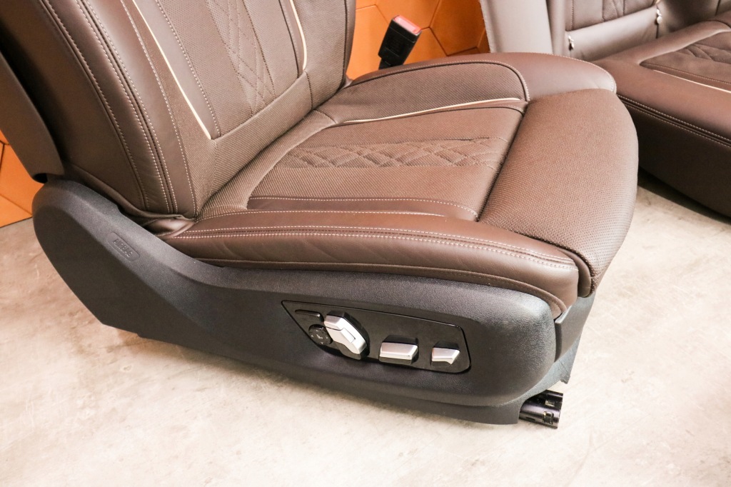 фото №7, Bmw g12 lci салон сиденья заднее сиденье обшивки nappa mokka массаж вентиляция