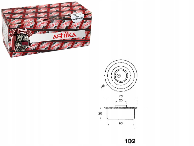 фото №1, Ролик натягувача ремінь розподільного валу ashika 1307001m00 n