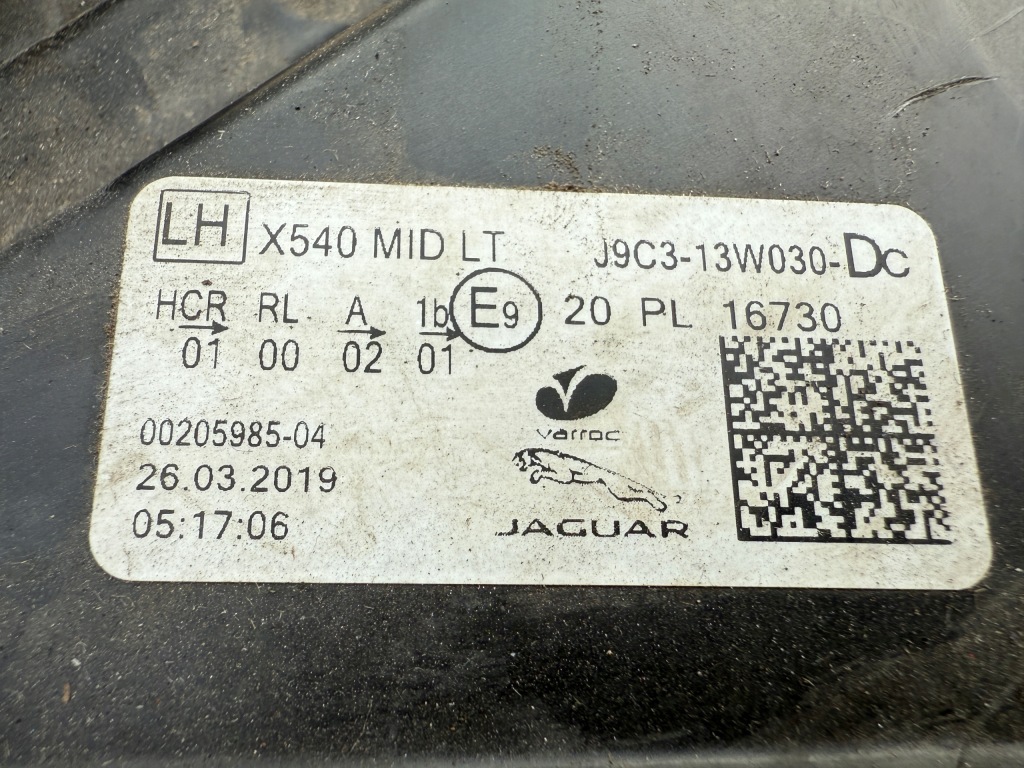 Купить Фара перед led левый оригинал jaguar e-pace x540