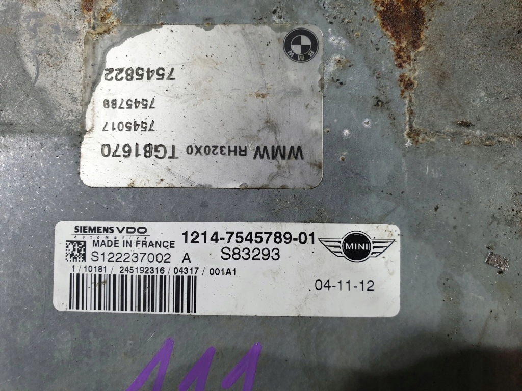 Бортовой компьютер двигателя mini r50 1.6 7545789 Цена