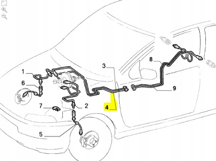 фото №6, Шланг гальмівний насоса fiat punto оригінальний номер 71737724