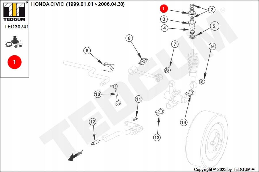 фото №3, Подушка амортизатор. honda t. civic vii le/pr kpl