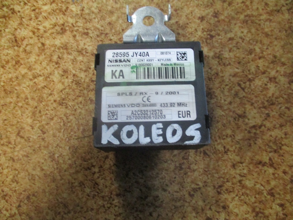 фото №1, Модуль блок керування keyless renault koleos 28595jy40a