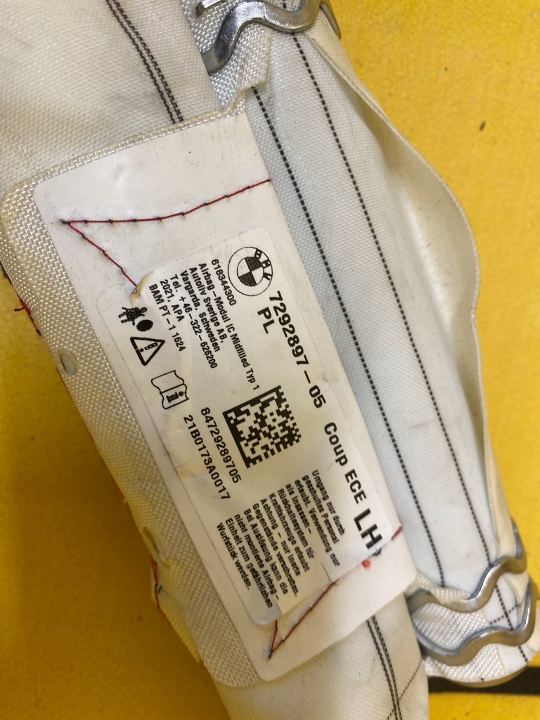 фото №5, Bmw f22 f32 подушка безопасности подушка шторка безопасности левая nowa