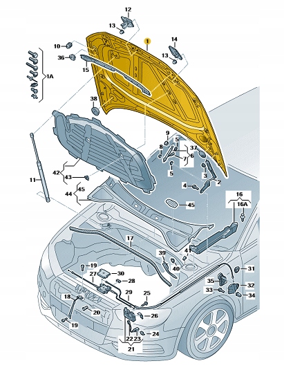 Купить Новая оригинальная капот audi a3/s3/rs3