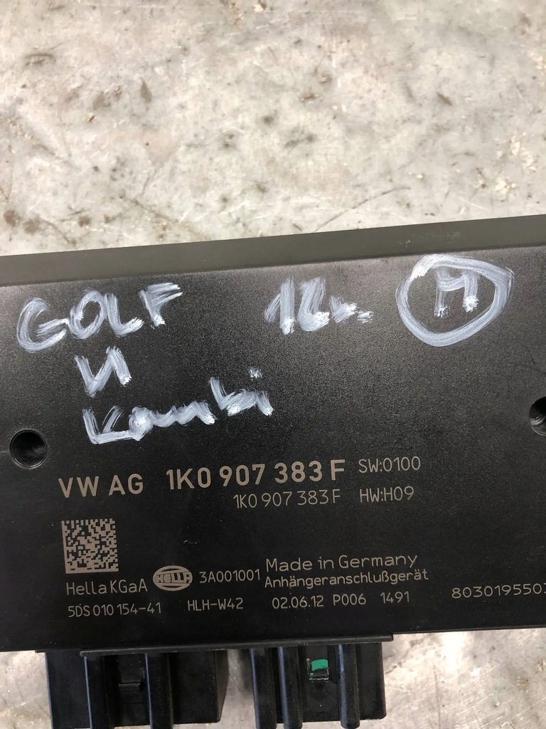 фото №4, Модуль фаркоп vw golf vi kombi 1k0907383f