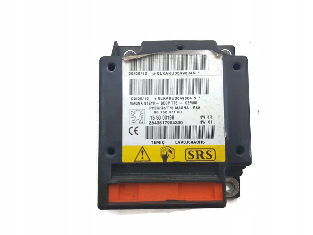 фото №1, Модуль датчик подушка безопасности peugeot rcz 9675287180