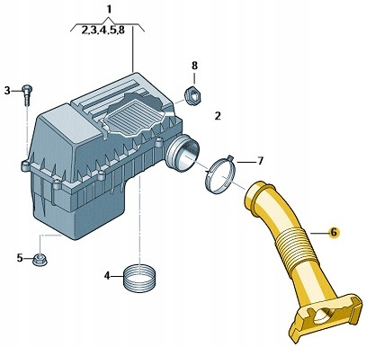 фото №2, Воздуховод воздуха skoda fabia ii rapid 1.4 1.6