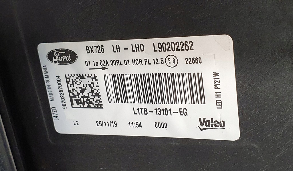 фото №9, Ford puma mk2 19- лампа перед левая org europa