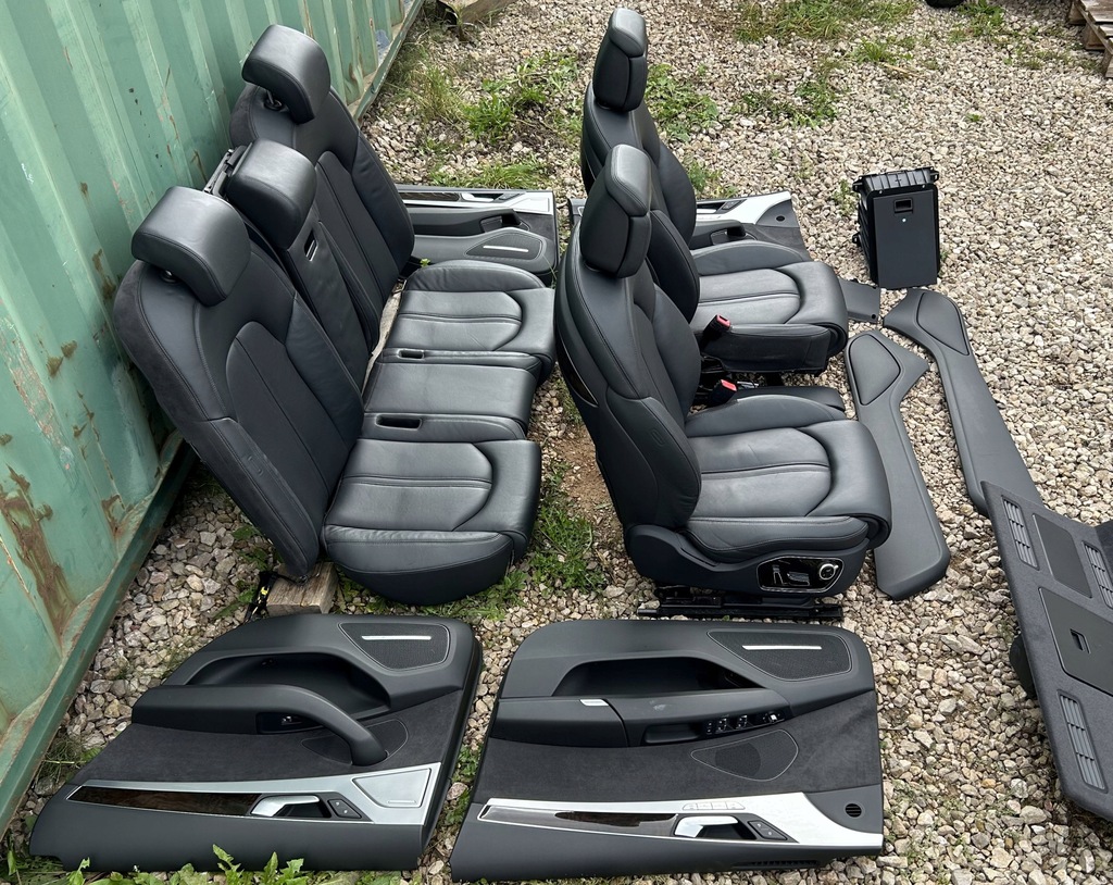 фото №8, Сидіння шкіра sokórzane чорні з підігрівом електрика audi a8 d4 4h0