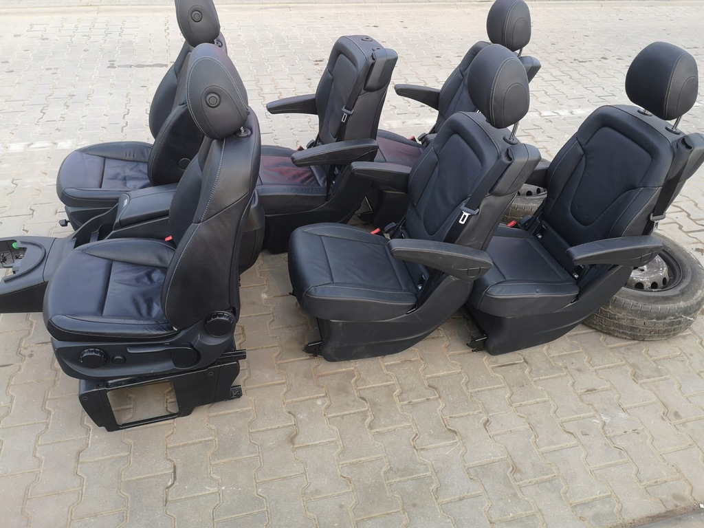 фото №7, Mercedes v klasa w447 сидіння салон холодильник килимки обшивки long