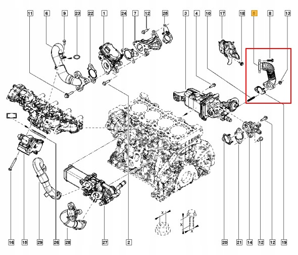 147252403r шланг рециркуляции выхлопных газов renault dci в Украине