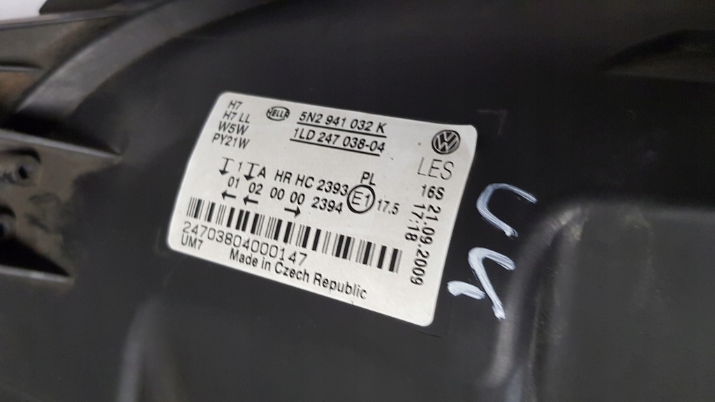 фото №13, Лампа перед правая левая vw tiguan