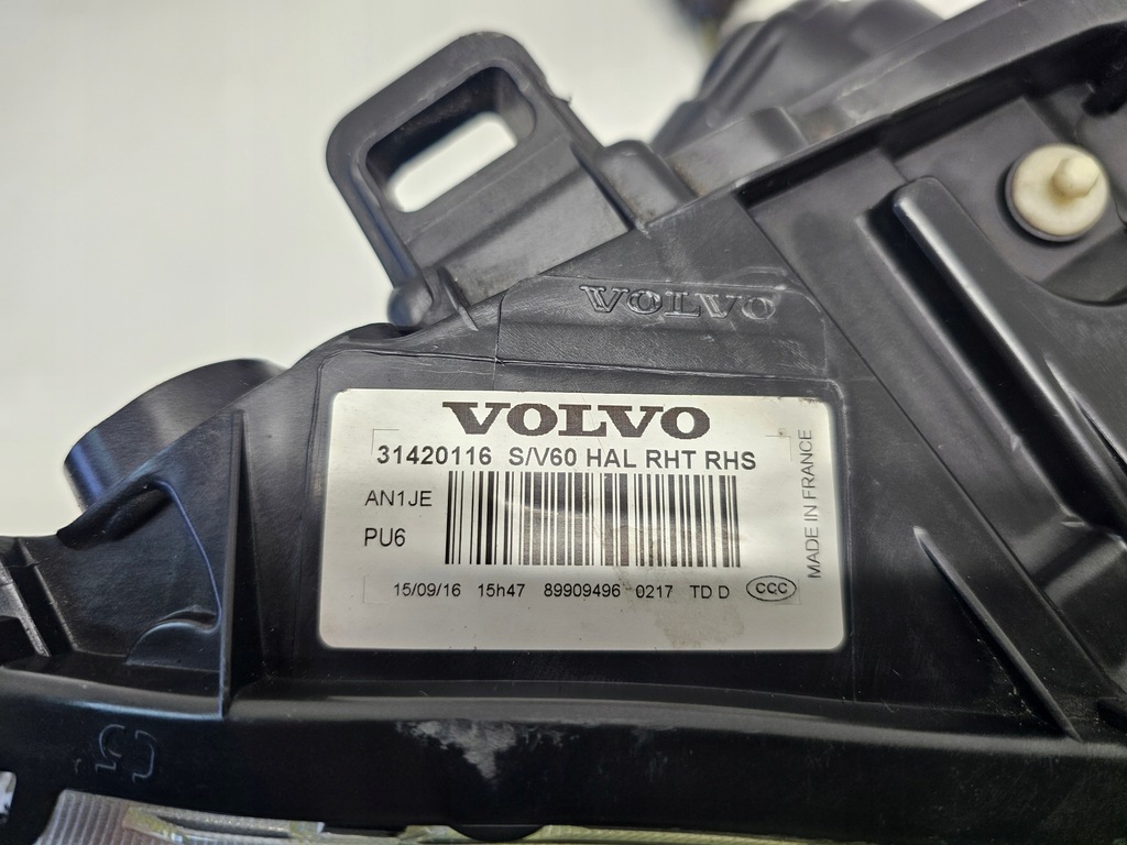 фото №16, Лампа volvo v60 s60 i lift 2013- правий перед europa права передня orginał