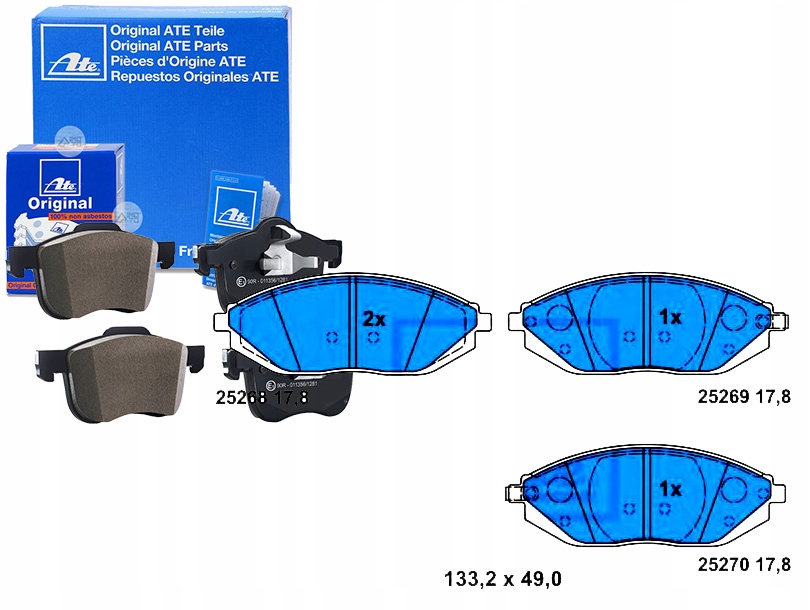 фото №1, Ate гальмівні колодки гальмівні chevrolet spark 1.0-electric