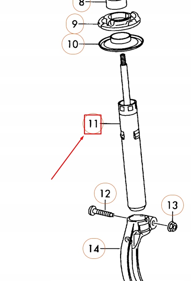 Audi a5 8t3 передняя часть gas shock абсорбер 8t0413031q oem Киев