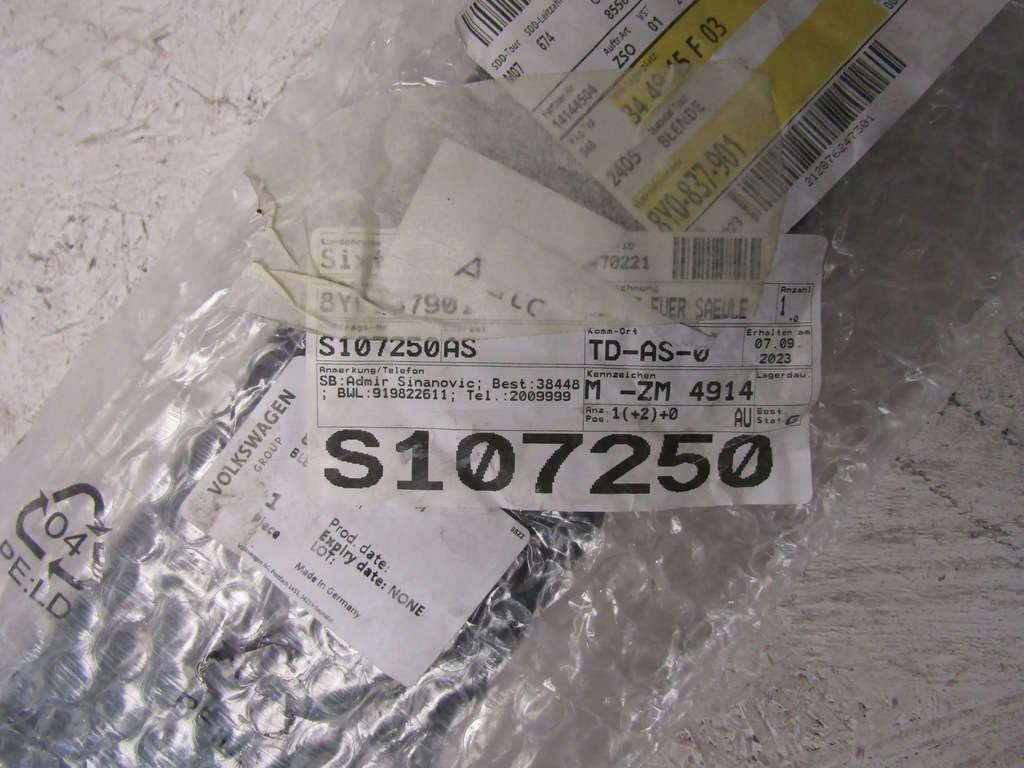 фото №9, Audi a3 8y молдинг дверь левых перед