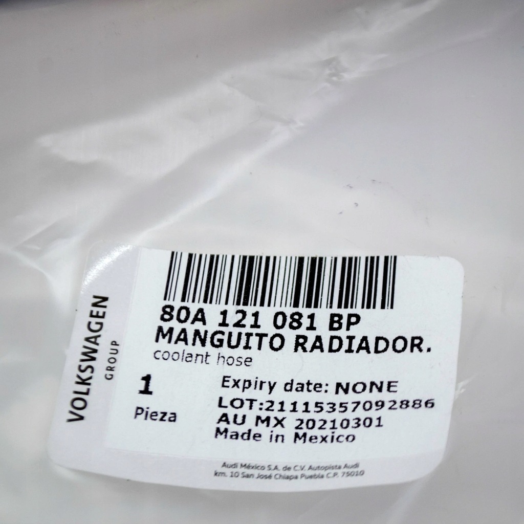 фото №7, Audi q5 sq5 80a передний wąż охлаждающий с соединение zwalniającym 80a121081bp