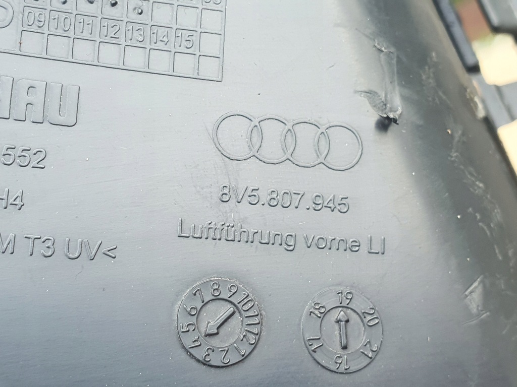 фото №6, Воздуховод воздуха левая правая audi a3 rs3 8v5