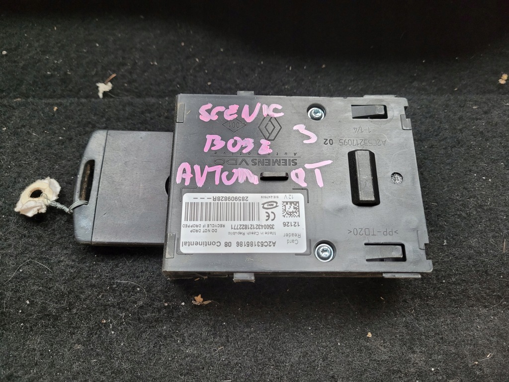 фото №1, Замок зажигания считыватель карта renault scenic 3 iii