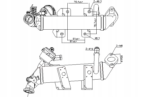 фото №2, Радиатор выхлопных газов renault espace iv laguna laguna iii latitude master