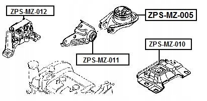 фото №3, Подушка двигуна задня mazda 3 bk 03-08