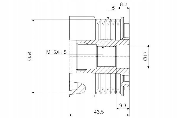 Сцепление генератора opel opel astra g, corsa c si Оригинал