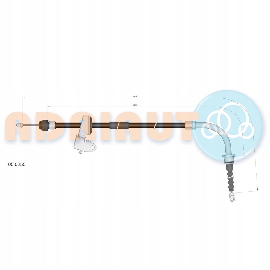 фото №5, Трос гальма ручного задня p 1415mm/1155mm pasuje do: mini r50, r53 ,